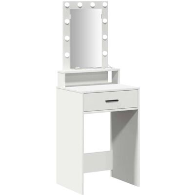 vidaXL MDF Blanc 50 x 41 x 140 cm Miroir Coiffeuse - Publicité vidaXL MDF Blanc 50 x 41 x 140 cm Miroir Coiffeuse - Publicité