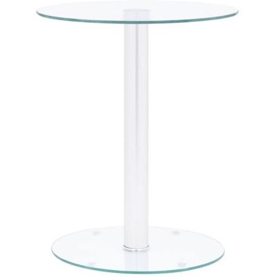 vidaXL Table basse en verre trempé transparent - 40 cm - Publicité vidaXL Table basse en verre trempé transparent - 40 cm - Publicité
