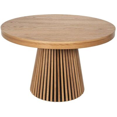 VENTE-UNIQUE Table à manger extensible 4 à 6 personnes placage chêne - Naturel clair - CARMIZA Beige - Publicité VENTE-UNIQUE Table à manger extensible 4 à 6 personnes placage chêne - Naturel clair - CARMIZA Beige - Publicité