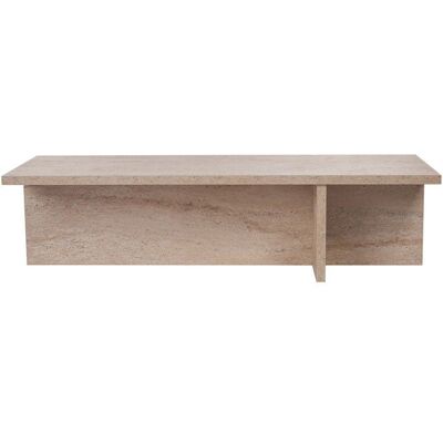 Table basse - HARBOR - Travertine - Rectangulaire - Panneaux mélaminés - Travertin - Style moderne - Sur pieds - 120x45x30 cm - Publicité Table basse - HARBOR - Travertine - Rectangulaire - Panneaux mélaminés - Travertin - Style moderne - Sur pieds - 120x45x30 cm - Publicité