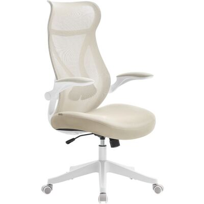SONGMICS Chaise de Bureau Dossier Ergonomique Réglable en Hauteur Accoudoirs Rabattables Pivotantant avec Appui-tête Beige Cappuccino Beige - Publicité SONGMICS Chaise de Bureau Dossier Ergonomique Réglable en Hauteur Accoudoirs Rabattables Pivotantant avec Appui-tête Beige Cappuccino Beige - Publicité
