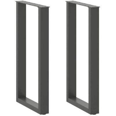 vidaXL Pieds de table de bar en U 2 pièces Anthracite 40 x (90-91) cm Acier 4013218 Gris - Publicité vidaXL Pieds de table de bar en U 2 pièces Anthracite 40 x (90-91) cm Acier 4013218 Gris - Publicité