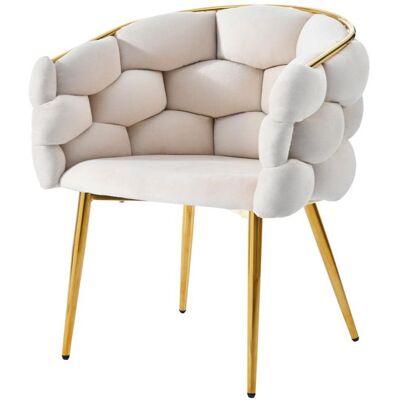 Generic Chaises en velours de luxe 1 chaise Chaise salle a manger avec pieds en fer plaqué or Beige Pour salle à manger salon cuisine Beige - Publicité Generic Chaises en velours de luxe 1 chaise Chaise salle a manger avec pieds en fer plaqué or Beige Pour salle à manger salon cuisine Beige - Publicité