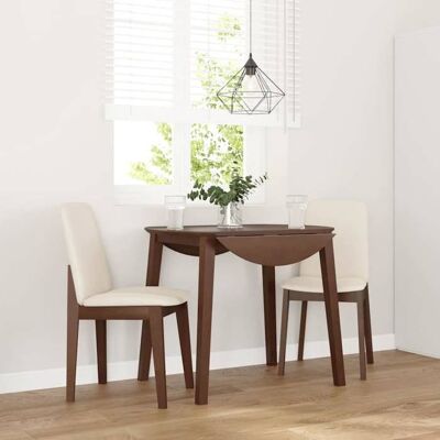 VIDAXL Sedie da Pranzo con Cuscini 2pz Marrone Legno Massello di Hevea - Publicité VIDAXL Sedie da Pranzo con Cuscini 2pz Marrone Legno Massello di Hevea - Publicité