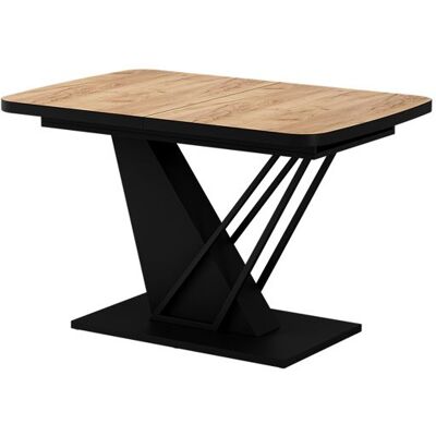 Table de salle à manger Fenaro 120-160 x 80 cm extensible Chêne de force doré/Noir Vicco 58016 Jaune - Publicité Table de salle à manger Fenaro 120-160 x 80 cm extensible Chêne de force doré/Noir Vicco 58016 Jaune - Publicité