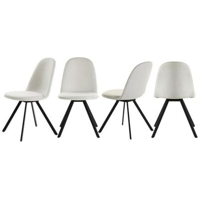 FurnitureR Lot de 4 Chaises de Salle à Manger Rotation à 360 Pied en Métal Radial Elégante pour Chambre à Coucher Salon Crème Beige - Publicité FurnitureR Lot de 4 Chaises de Salle à Manger Rotation à 360 Pied en Métal Radial Elégante pour Chambre à Coucher Salon Crème Beige - Publicité