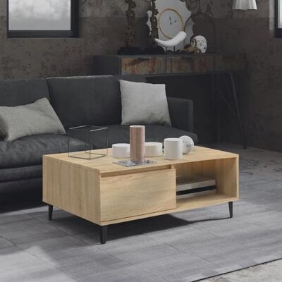 vidaXL Table basse chêne sonoma 90x60x35 cm bois dingénierie 806007 Marron - Publicité vidaXL Table basse chêne sonoma 90x60x35 cm bois dingénierie 806007 Marron - Publicité