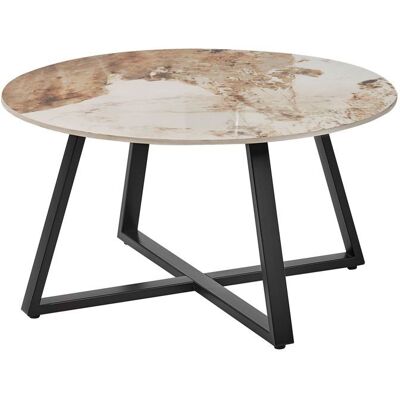 BELIANI Table basse IVINS Céramique Marbre blanc Blanc - Publicité BELIANI Table basse IVINS Céramique Marbre blanc Blanc - Publicité