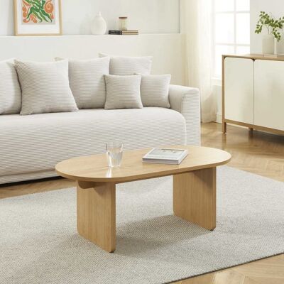 BAÏTA Table basse AFFY effet chêne - Bois Marron - Publicité BAÏTA Table basse AFFY effet chêne - Bois Marron - Publicité