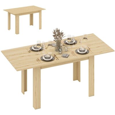 Table à manger extensible - HOMCOM - rectangulaire - pour 6-8 personnes - MDF - 140-180 x 80 cm - effet bois naturel Beige - Publicité Table à manger extensible - HOMCOM - rectangulaire - pour 6-8 personnes - MDF - 140-180 x 80 cm - effet bois naturel Beige - Publicité