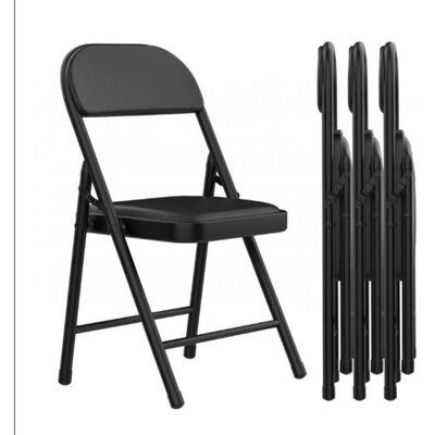 MIPAN.Chaise Pliante Lot de 4 Chaises de conférence Pliantes en Cuir PU Douillet et Cadre en Acier de Jardin et de Camping-Style 2 - Publicité MIPAN.Chaise Pliante Lot de 4 Chaises de conférence Pliantes en Cuir PU Douillet et Cadre en Acier de Jardin et de Camping-Style 2 - Publicité
