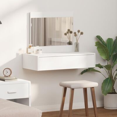 vidaXL MDF Blanc 83 x 40 x 70 cm Miroir Coiffeuse - Miroir - Publicité vidaXL MDF Blanc 83 x 40 x 70 cm Miroir Coiffeuse - Miroir - Publicité
