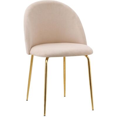 GOCKOWIAK Chaise Fargo Gold Velvet Beige Velvet Beige - Publicité GOCKOWIAK Chaise Fargo Gold Velvet Beige Velvet Beige - Publicité