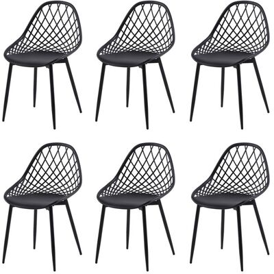 EGGREE Lot de 6 Chaise scandinave avec Pieds en métal Chaise Salon Cuisine Confortable Chaise Salle a Manger Noir Noir - Publicité EGGREE Lot de 6 Chaise scandinave avec Pieds en métal Chaise Salon Cuisine Confortable Chaise Salle a Manger Noir Noir - Publicité