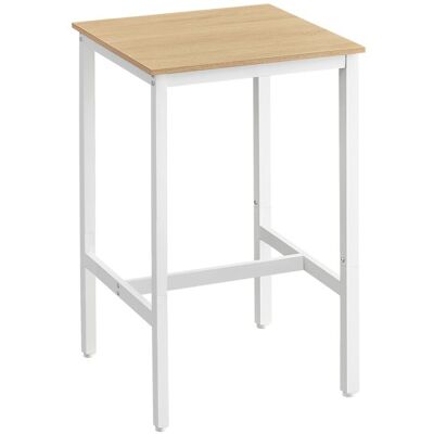 Table de Bar Carrée Vasagle en Acier - 60x60x92cm - Style Moderne - Publicité Table de Bar Carrée Vasagle en Acier - 60x60x92cm - Style Moderne - Publicité