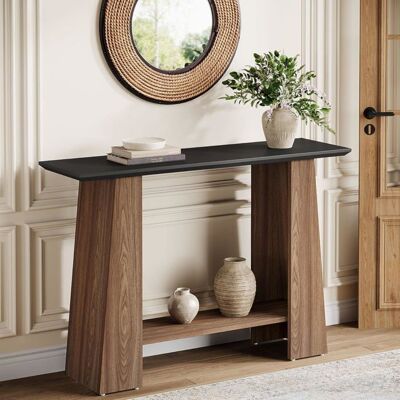 Tribesigns Table Console120×35×90 cmTable Étroite à 2 Niveaux en Bois Pour Derrière Canapé Pour SalonCouloirNoir et Noyer Noir - Publicité Tribesigns Table Console120×35×90 cmTable Étroite à 2 Niveaux en Bois Pour Derrière Canapé Pour SalonCouloirNoir et Noyer Noir - Publicité