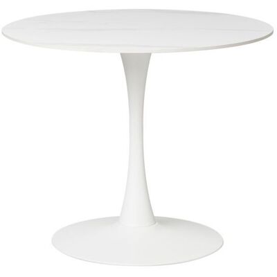 BELIANI Table de repas BOCA Marbre blanc 90 cm 90 cm Céramique Blanc - Publicité BELIANI Table de repas BOCA Marbre blanc 90 cm 90 cm Céramique Blanc - Publicité