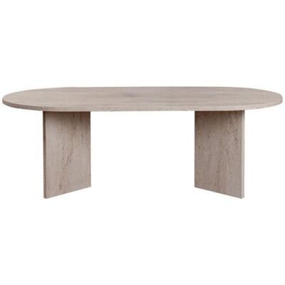 HANAH HOME Table basse en bois Sable - 60 x 119 x 40 cm - Travertin Beige - Publicité HANAH HOME Table basse en bois Sable - 60 x 119 x 40 cm - Travertin Beige - Publicité