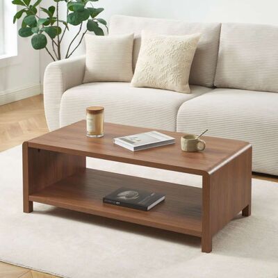 BAÏTA Table basse UTICA effet noyer - Bois foncé Marron - Publicité BAÏTA Table basse UTICA effet noyer - Bois foncé Marron - Publicité