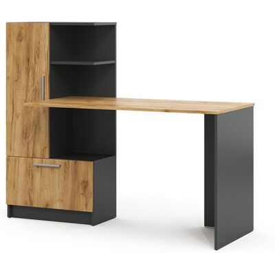 Vichy Tomy Bureau - Anthracite/Gold Oak - 150 x 59 cm - Publicité Vichy Tomy Bureau - Anthracite/Gold Oak - 150 x 59 cm - Publicité