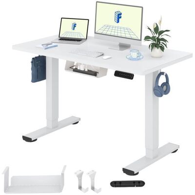 FlexiSpot Bureau Assis Debout Plateau de Une Pièce 120*60 Bureau Réglable en Hauteur Électrique Fonctions Mémoires Blanc Blanc - Publicité FlexiSpot Bureau Assis Debout Plateau de Une Pièce 120*60 Bureau Réglable en Hauteur Électrique Fonctions Mémoires Blanc Blanc - Publicité