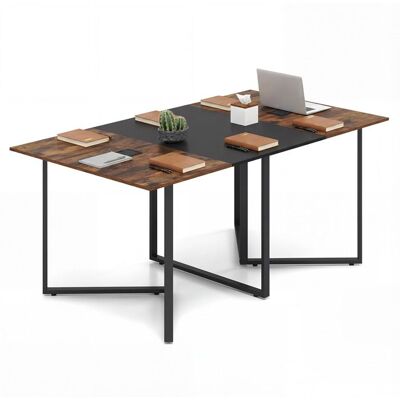 COSTWAY Grande Table de Réunion 180 x 100 x 765 cm pour 6-8 Personnes - Bureau Rectangulaire pour Salle de Réunion Marron - Publicité COSTWAY Grande Table de Réunion 180 x 100 x 765 cm pour 6-8 Personnes - Bureau Rectangulaire pour Salle de Réunion Marron - Publicité