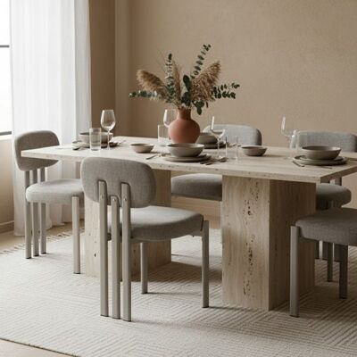 HOME DECO FACTRY Lot De 2 Chaises - Home Deco Factory - Emilia - Design - Rembourrées - Grises Gris - Publicité HOME DECO FACTRY Lot De 2 Chaises - Home Deco Factory - Emilia - Design - Rembourrées - Grises Gris - Publicité