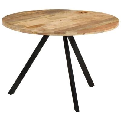 VIDAXL Table à dîner - Bois de manguier massif - 110x75 cm - Marron et noir - Style vintage - Montage facile Marron - Publicité VIDAXL Table à dîner - Bois de manguier massif - 110x75 cm - Marron et noir - Style vintage - Montage facile Marron - Publicité