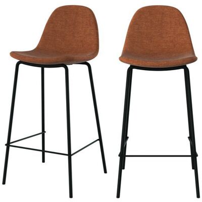 Lot de 2 chaises pour îlot central en tissu terracotta 65 5 cm - Henrik - Maison Pavane Orange - Publicité Lot de 2 chaises pour îlot central en tissu terracotta 65 5 cm - Henrik - Maison Pavane Orange - Publicité