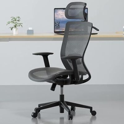 FLEXISPOT OC3B Fauteuil de Bureau Chaise de Bureau Pivotant Réglable en Hauteur avec Appui-tête Appui Lombaire Gris Gris - Publicité FLEXISPOT OC3B Fauteuil de Bureau Chaise de Bureau Pivotant Réglable en Hauteur avec Appui-tête Appui Lombaire Gris Gris - Publicité
