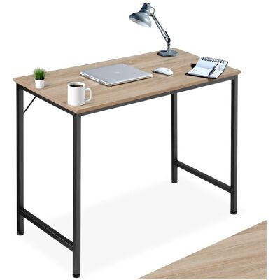 Bureau - TECTAKE - Table de bureau JENKINS en bois et acier au style industriel 80 x 50 x 755 cm - Bois clair Beige - Publicité Bureau - TECTAKE - Table de bureau JENKINS en bois et acier au style industriel 80 x 50 x 755 cm - Bois clair Beige - Publicité