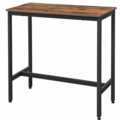 VASAGLE Table de Bar Industrielle Cadre en Métal Table de Cuisine pour Salle à Manger Montage Facile Marron et Noir Marron - Publicité VASAGLE Table de Bar Industrielle Cadre en Métal Table de Cuisine pour Salle à Manger Montage Facile Marron et Noir Marron - Publicité