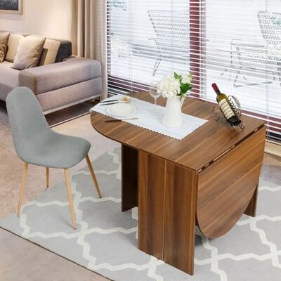 GIANTEX Table de Salle à Manger Pliable en BoisTable de Cuisine Extensible Multi-Usage pour 4-6 Personnes163 x 80 x 75CM Marron - Publicité GIANTEX Table de Salle à Manger Pliable en BoisTable de Cuisine Extensible Multi-Usage pour 4-6 Personnes163 x 80 x 75CM Marron - Publicité
