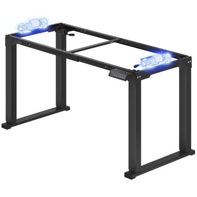FlexiSpot Cadre Bureau Assis Debout 4 Pieds Double Moteurs Table à Manger et Bureau Télescopique 2 Directions Charge 150 kg Noir Noir - Publicité FlexiSpot Cadre Bureau Assis Debout 4 Pieds Double Moteurs Table à Manger et Bureau Télescopique 2 Directions Charge 150 kg Noir Noir - Publicité