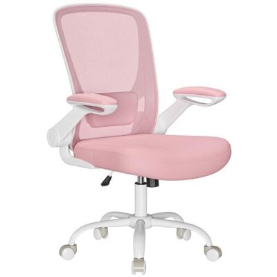 SONGMICS Chaise Bureau Ergonomique en Toile Support Lombaire Rembourré Mécanisme à Bascule Accoudoirs Rabattables Rose Bonbon Rose - Publicité SONGMICS Chaise Bureau Ergonomique en Toile Support Lombaire Rembourré Mécanisme à Bascule Accoudoirs Rabattables Rose Bonbon Rose - Publicité