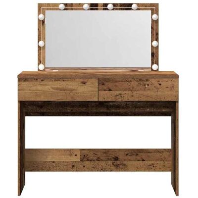 VIDAXL Moderne Coiffeuse pour Chambre - jills - Table de maquillage - Bois Ancien 100x40x120 cm - Bois dingénierie CCC632 Marron - Publicité VIDAXL Moderne Coiffeuse pour Chambre - jills - Table de maquillage - Bois Ancien 100x40x120 cm - Bois dingénierie CCC632 Marron - Publicité