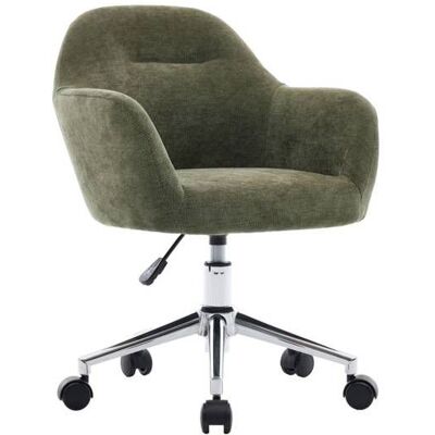 SWEEEK Chaise de bureau enfant à roulettes ajustable tissu chenille kaki - Stan Kid Vert - Publicité SWEEEK Chaise de bureau enfant à roulettes ajustable tissu chenille kaki - Stan Kid Vert - Publicité