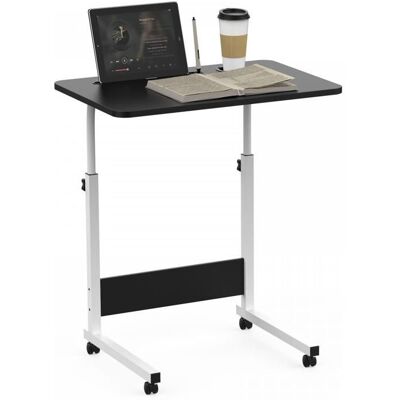 Table dappoint VIVOLILVPetit Bureau Réglable en hauteuravec 4 Roulettes60x40 cmBureau NoirIdéal pour un petit espaces Noir - Publicité Table dappoint VIVOLILVPetit Bureau Réglable en hauteuravec 4 Roulettes60x40 cmBureau NoirIdéal pour un petit espaces Noir - Publicité