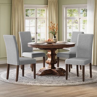 Chaises Salle à Manger - VASAGLE - Lot de 4 - Dossier Haut - Assise Épaisse - Gris Tourterelle Gris - Publicité Chaises Salle à Manger - VASAGLE - Lot de 4 - Dossier Haut - Assise Épaisse - Gris Tourterelle Gris - Publicité
