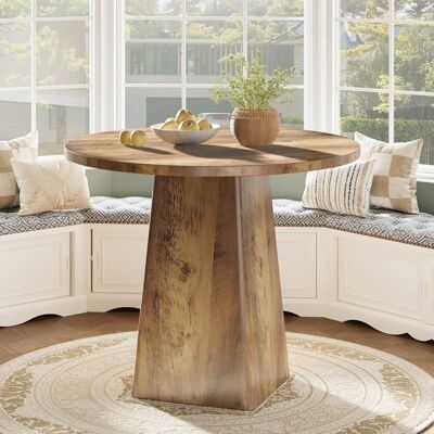 Tribesigns Table à Manger Ronde de 80 cm pour 2 Personnes Petite Table de Cuisine de Style Maison de Campagne Marron Rustique Marron - Publicité Tribesigns Table à Manger Ronde de 80 cm pour 2 Personnes Petite Table de Cuisine de Style Maison de Campagne Marron Rustique Marron - Publicité