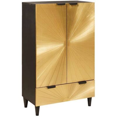 Console Vidaxl Meuble dappoint avec tiroir Noir et or 60 x 335 x 100 cm Noir - Publicité Console Vidaxl Meuble dappoint avec tiroir Noir et or 60 x 335 x 100 cm Noir - Publicité