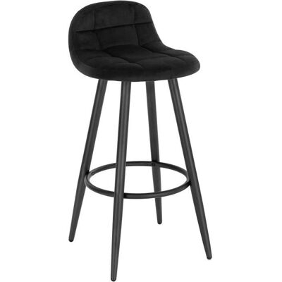 WOLTU Tabouret de Bar Moderne Chaise de Cuisine Haute en Velours et Métal Hauteur dAssise 70cm Noir BH364sz-1 Noir - Publicité WOLTU Tabouret de Bar Moderne Chaise de Cuisine Haute en Velours et Métal Hauteur dAssise 70cm Noir BH364sz-1 Noir - Publicité