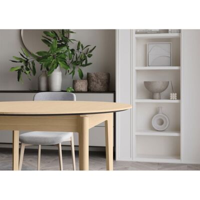 SELSEY Table à manger extensible – PLOT – Chêne clair – 90x210x90 cm Beige - Publicité SELSEY Table à manger extensible – PLOT – Chêne clair – 90x210x90 cm Beige - Publicité
