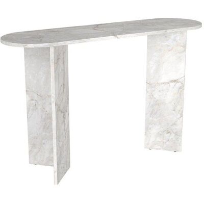 VENTE-UNIQUE Console - Effet marbre blanc - TOPANIA Blanc - Publicité VENTE-UNIQUE Console - Effet marbre blanc - TOPANIA Blanc - Publicité