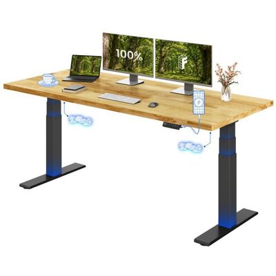 FLEXISPOT ValtreX E200 Bureau Assis Debout Électrique 180x80cm Plateau CHÊNE MASSIF Abouté Charge 200KG 2 Moteurs Port USB Noir - Publicité FLEXISPOT ValtreX E200 Bureau Assis Debout Électrique 180x80cm Plateau CHÊNE MASSIF Abouté Charge 200KG 2 Moteurs Port USB Noir - Publicité