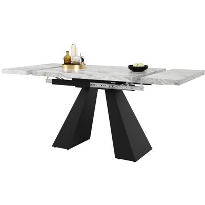 Generic Table à manger extensible 99-159 × 74 cm gain de place Table de cuisine pour bureau et salon plateau gris avec pieds en colonne Gris - Publicité Generic Table à manger extensible 99-159 × 74 cm gain de place Table de cuisine pour bureau et salon plateau gris avec pieds en colonne Gris - Publicité
