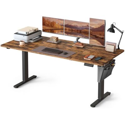 SONGMICS Bureau Électrique Réglable en Hauteur 180 x 80 cm Table Assis-Debout Fonction Mémoire 4 Hauteurs Marron Rustique Marron - Publicité SONGMICS Bureau Électrique Réglable en Hauteur 180 x 80 cm Table Assis-Debout Fonction Mémoire 4 Hauteurs Marron Rustique Marron - Publicité