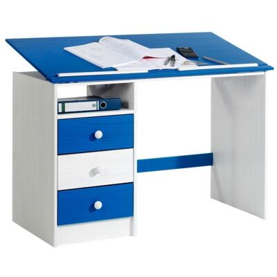Idimex - KEVIN - Pin massif - 3 tiroirs - Desk - Publicité Idimex - KEVIN - Pin massif - 3 tiroirs - Desk - Publicité