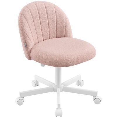 SONGMICS Chaise de Bureau Chaise Coiffeuse en Tissu Peluche Fauteuil avec Rembourrage en Mousse Hauteur Réglable Rose Bonbon Rose - Publicité SONGMICS Chaise de Bureau Chaise Coiffeuse en Tissu Peluche Fauteuil avec Rembourrage en Mousse Hauteur Réglable Rose Bonbon Rose - Publicité
