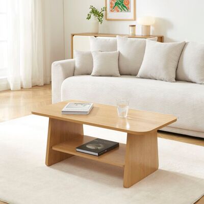 BAÏTA Table basse LANGO effet chêne - Bois Marron - Publicité BAÏTA Table basse LANGO effet chêne - Bois Marron - Publicité